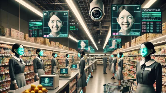 Японские супермаркеты внедряют ИИ, который отслеживает и контролирует улыбки сотрудников