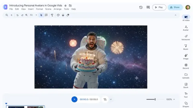 Google Vids позволит создавать персонализированные ИИ-аватары