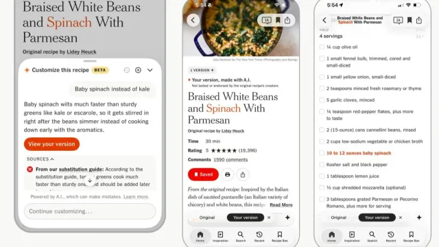 Сервис The New York Times Cooking получил функцию ИИ для рецептов