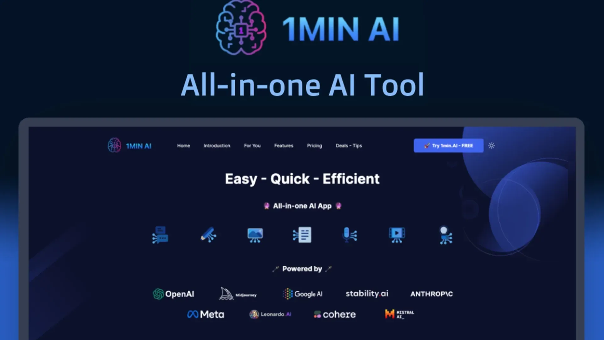 Платформа 1min.AI предлагает пожизненный доступ к ИИ за $79