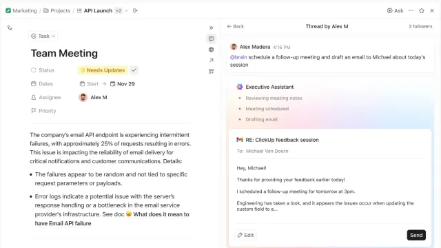ClickUp представила платформу с ИИ для задач, документов и коммуникаций