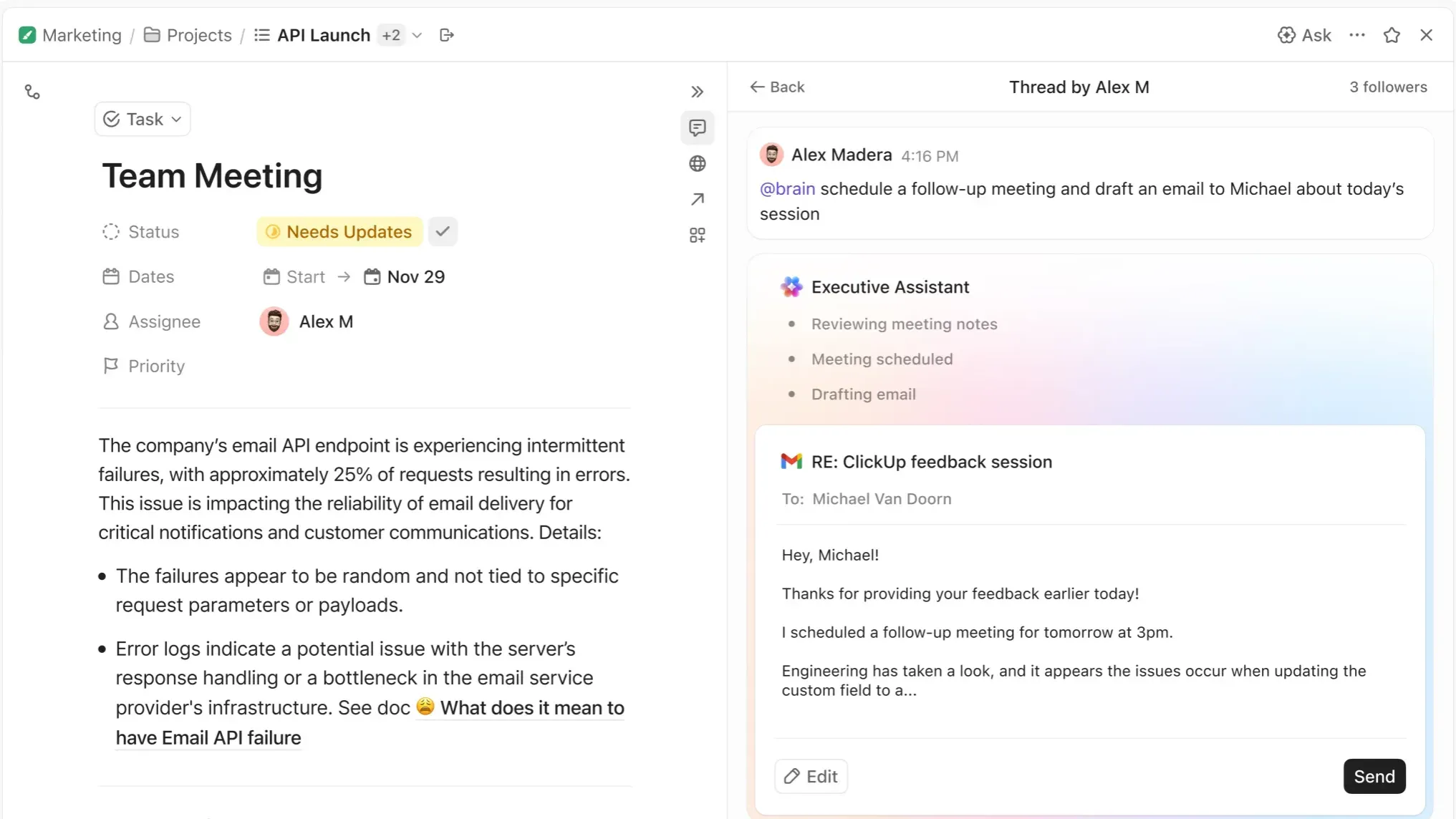 ClickUp представила платформу с ИИ для задач, документов и коммуникаций