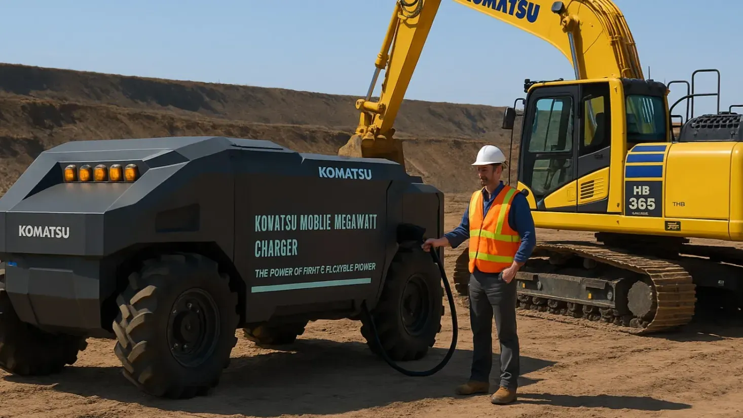 Komatsu представила мобильную зарядную станцию мощностью до 6 МВт