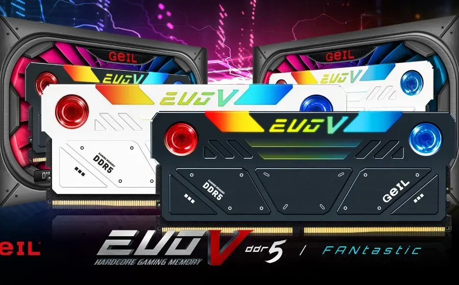 GeIL представила первые в мире модули памяти DDR5 с двумя встроенными RGB-вентиляторами