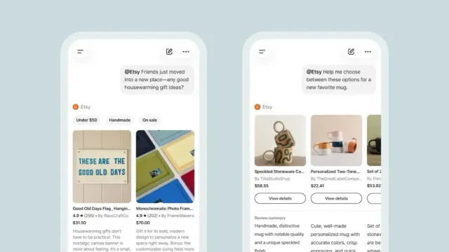 Etsy запустила приложение в ChatGPT для поиска товаров по описанию