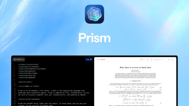 OpenAI запускает Prism для упрощения работы над научными публикациями