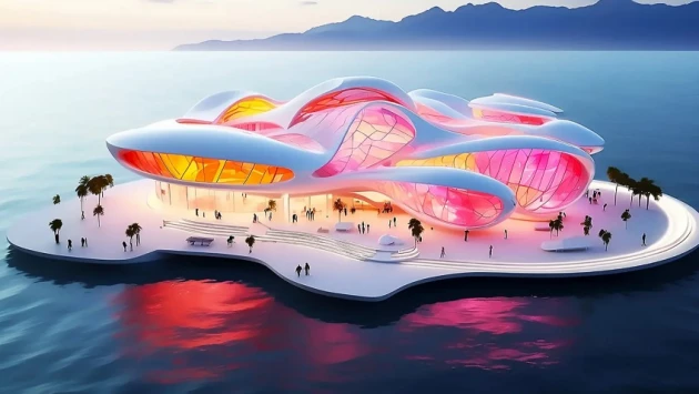 Нейросеть помогла проектировщикам из Италии сгенерировать план музея стекла на воде