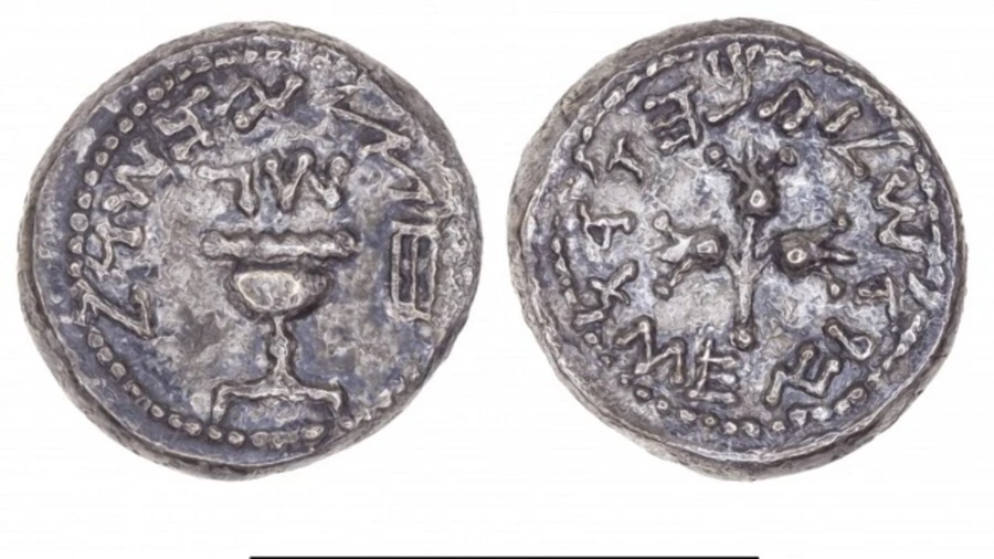 При раскопках обнаружена редкая серебряная монета в полшекеля времен Великого восстания