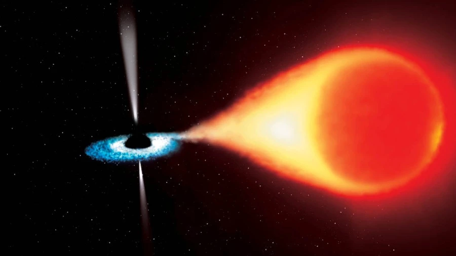 Астрономы обнаружили очень прожорливую черную дыру