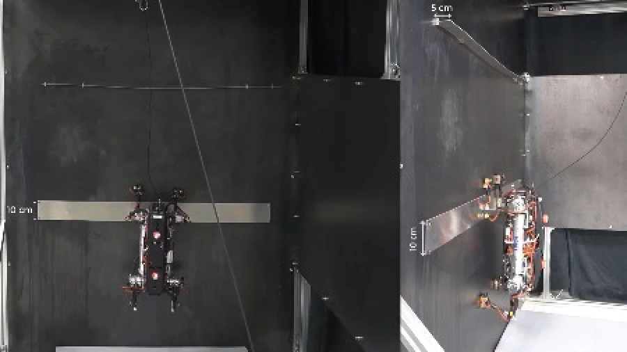 Инженеры создали робота, способного передвигаться по стенам и потолкам металлических конструкций