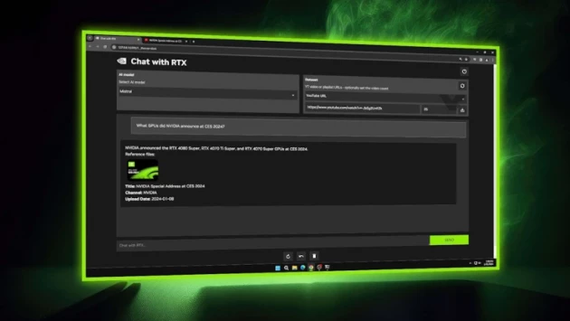 Nvidia представила ИИ Chat With RTX, работающий локально