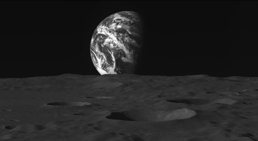 Южнокорейский орбитальный аппарат Danuri показал черно-белые фотографии Земли и Луны