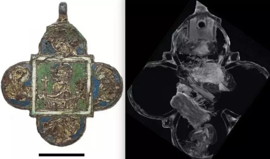 MLZ: нейтронная томография выявила останки человека внутри 800-летнего кулона