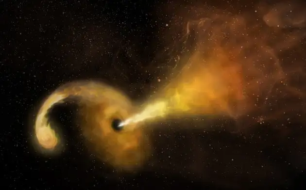 Астрономы исследовали последние мгновения жизни звезды, разрушенной черной дырой