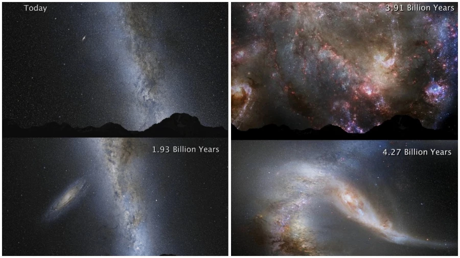 Ученые показали последний день человечества: столкновение Млечного пути и Андромеды