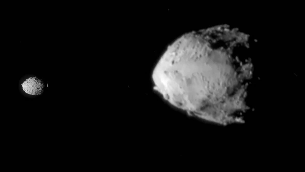 Хаббл снял замедленное видео столкновения космического аппарата DART с астероидом