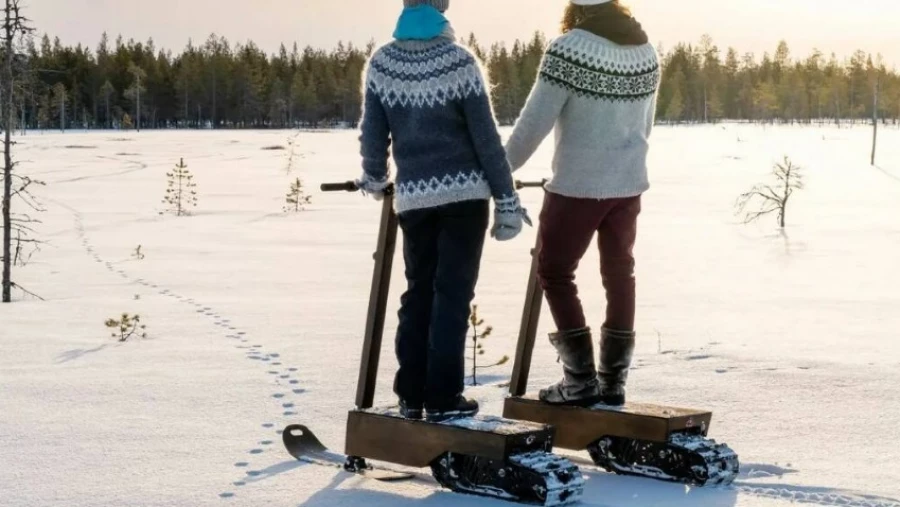 Electrek: представлен первый в мире деревянный электрический снегоход