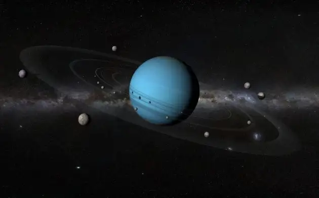 Смещение оси Урана произошло из-за движущейся от планеты Луны